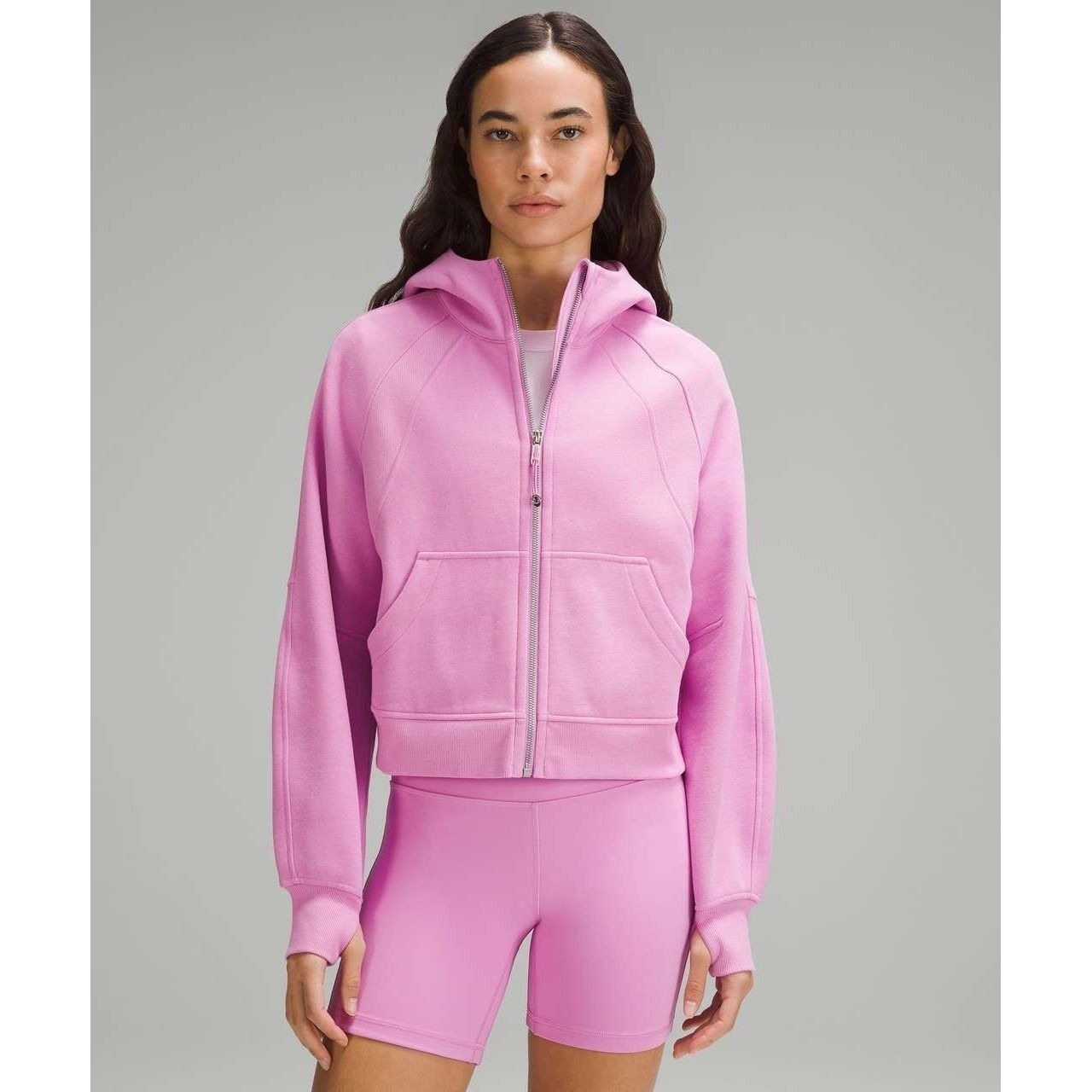 Lululemon Full Zip Scuba Hoodie Dahlia/Mauve/Pink Xs/S Msrp $118